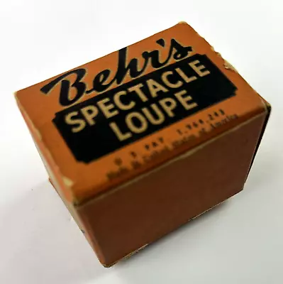 Rare Vintage Behr’s Spectacle Loupe Jewelers Easy-On Clip Glasses Magnifier Box • $29.99