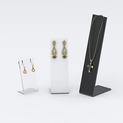 Pendant / Necklace / Earrings Jewellery Display Stand / Acrylic Presenting Rack • £5.99