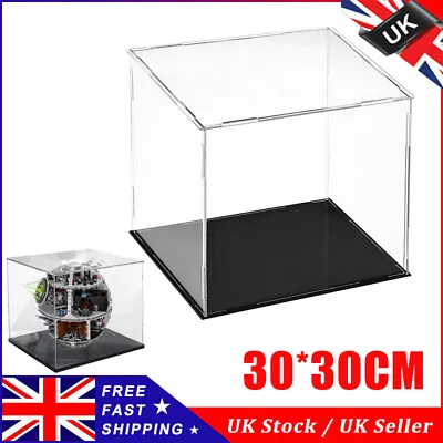 30cm Large Acrylic Display Case Dustproof Box Perspex Clear Collectibles Model • £17.95