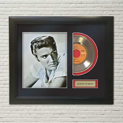 Elvis Presley  Burning Love   Framed Reproduction Signature 45 Display.  M4  • $149.95