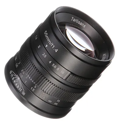 7artisans  Manual Focus 55mm F/1.4 Prime  Lens For Fujifilm X-M1/ X-T1/T10  • $197.99