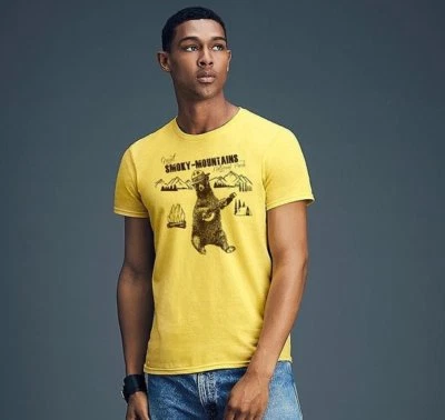$14.75 • Buy The Great Smoky Mountains National Park Mens T-Shirt Smokey Vintage Grizzly Bear