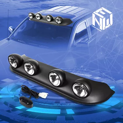 Universal Off-Road Style 39 W X 10  X 6 H Roof Top Clear Round Fog Light+Switch • $59.43