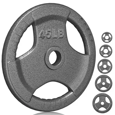 Cast Iron Olympic Weight Plates 5LB–45LB 2-inch Hole & Anti-Rust Hammertone • $38.88