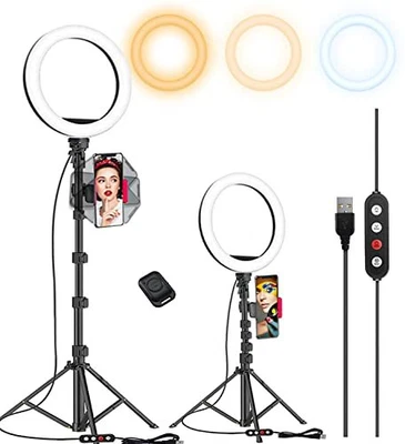 $42.93 • Buy Kaiess 10.2  Selfie Ring Light With 65  Adjustable Tripod Stand & Phone Holde...