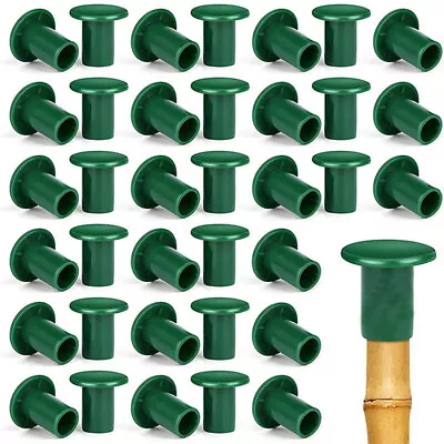 36PCS Garden Rubber Cane Caps Safety Toppers Bamboos Eye Protector End Caps UK • £6.29