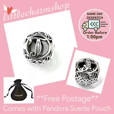 $49 • Buy NEW Authentic Genuine PANDORA Vintage Letter T Openwork Charm - 791864CZ RETIRED