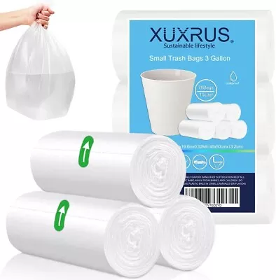 £8.60 • Buy XUXRUS Pedal Bin Liners 10l,78 Counts Small Clear Plastic Bin Bags, Strong Trash