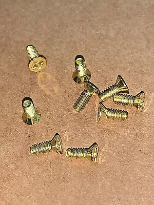 1000 Pcs #6-32 X 3/8  Machine Screws Flat Head Phillips Brass Plated (222-230) • $13.50