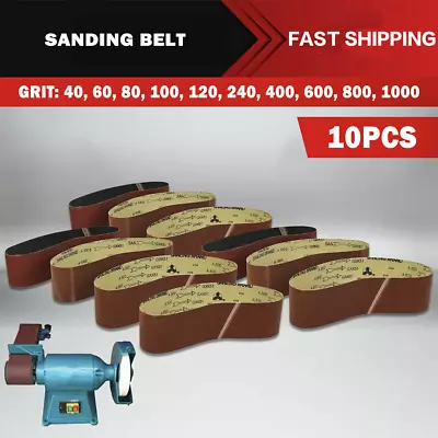 10X Sanding Belt 100x914mm 915 Mixed Grit 40 60 80 100 120 240 400 600 800 1000 • $25.84