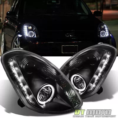 Black For 2003-2004 G35 G35X Sedan LED DRL Halo Projector Headlights Headlamps • $188.68