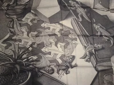 M.C. Escher Reptile Scarf (New) 50% Cotton/50% Silk • $20