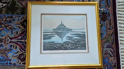 Rare Lithograph Michel Delacroix MONT SAINT MICHEL Signed & Numbered LXXXII/CC • $595