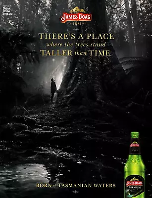 James Boag's Premium Tasmanian Beer  There's A Place  Original A4 Print Ad • $24.99