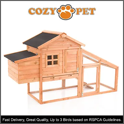 Chicken Coop Cozy Pet Deluxe Hen House Poultry Ark Rabbit Hutch Run Coup CC01S-N • £109.99