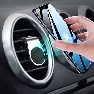 £3.44 • Buy Metal L-Shape Phone Holder Magnetic Mobile Phone Car Air Vent Magnet Mount Stand