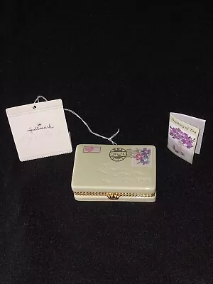 HALLMARK ENVELOPE BEZEL TRINKET BOX W TAGS & MINI HEART PILLOWS • $9.99