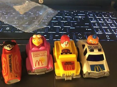 Vintage McDonalds (1985) FAST MACS Set Of 4 Pull Back Cars Happy Meal Toys • $11