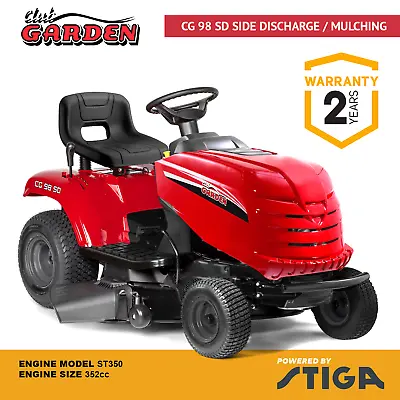 Ride On Mower 98M-SD Club Garden CG 98SD 352cc Stiga 98cm/38in Side Dispenser • £1599.99