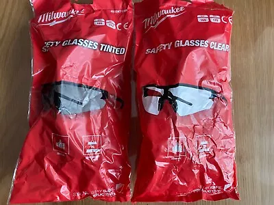 £19 • Buy Milwaukee Safety Glasses Clear 4932471881 And Tinted 4932471882 1 Set