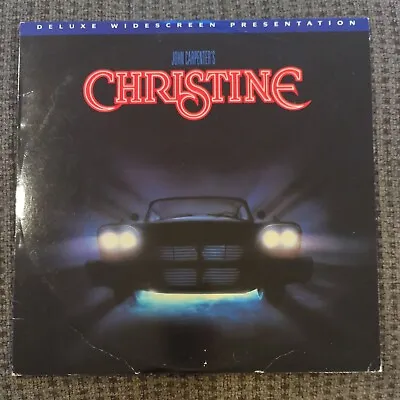 CHRISTINE Laserdisc LD DELUXE WIDESCREEN FORMAT. JOHN CARPENTER STEPHEN KING! • $64.95