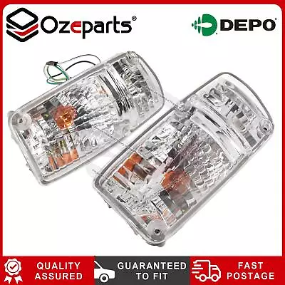 Pair LH+RH Crystal Corner Light Indicator Lamp For Nissan Patrol GQ 1988~1994 • $88