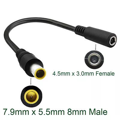 Tip Adapter Cable 4.5mm X 3.0mm Female To 7.9mm X 5.5mm 8mm Male Converter Cord • $3.19