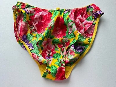 NEW Victoria's Secret VTG SILKY SATIN BIKINI FLUTTER TAP PANTIES LINGERIE M • $69.99