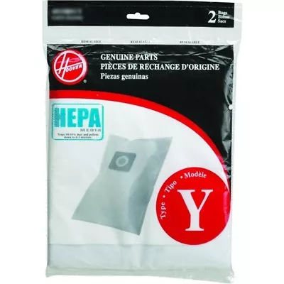 Hoover WindTunnel Y HEPA Pleated Vacuum Filter Bags 2 Pack AH10040 902419001 • $11.75