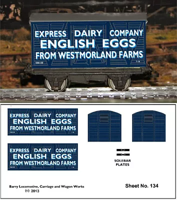 Re-life Decals For Hornby Dublo  Lner Eggs Van  Needs Short Van • £1.69