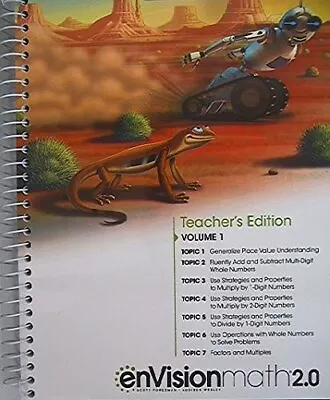 EnVision Math 2.0 Teacher's Edition Grade 4 Volume 1 Topics 1-7 [Unknown • $132.51