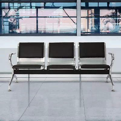 3 Seats Airport Reception Waiting Chair Room Garden Salon Barber Hospital Bench • $219.99