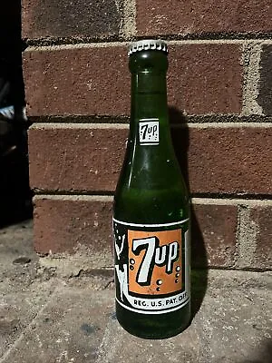 Full 7 Oz. 7 Up Dancing Lady 7 Up Green Soda Bottle Denver Colo. • $12.99