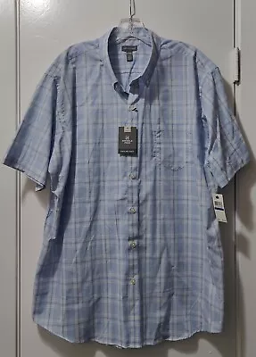 Van Heusen Men's Blue/White Plaid Classic Fit Button Up Shirt Size XL • $15.95