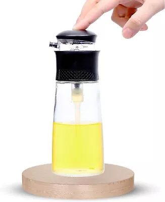 Spray Pouring Integrated 2 In 1 Oil Dispenser Bottle Cooking Glass Sprayer 320ML • £6.95
