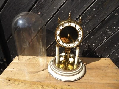 £29.99 • Buy Vintage 12 In. Kundo Dome Clock / Torsion Anniversary Clock .Glass Dome .
