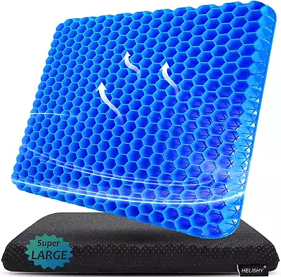 Super Large Gel Seat Cushion For Long Sitting - 19Inch Office Chair Car Seat Whe • $44.23