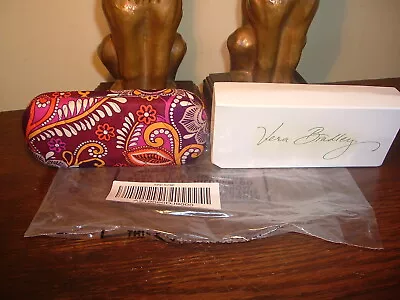 Retired Vera Bradley Safari Sunset Print HardSided Clamshell Eyeglass Case NEW ! • $19.25