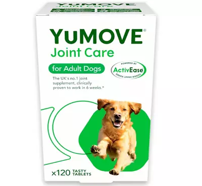 YuMOVE Joint Supplement For Adult Dogs | Glucosamine & Chondroitin | 120 Tablets • £18.99