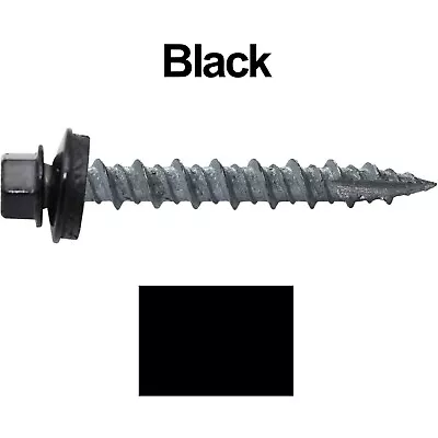 1 1/2  Metal Roofing Screws - 250 Pcs/Bag - Black • $26.99