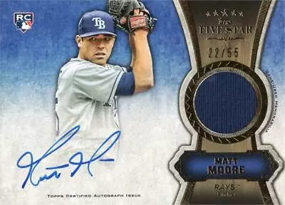 Matt Moore Autographed Relic Jersey Patch Baseball Card 2012 Topps #FSARMM LE • $16