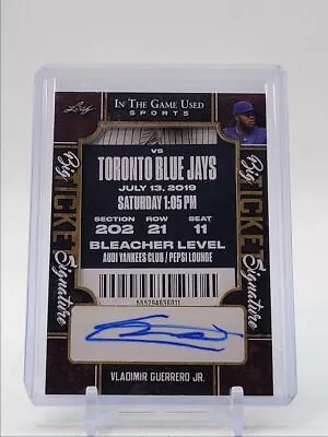 Vladimir Guerrero Jr. 2022 Leaf In The Game Used Ticket Auto Q1749 • $1