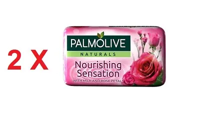 2 X Palmolive SOAP Naturals Nourishing Sensation Milk & Rose Petals 90g • £6.50