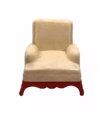 Vintage Dollhouse Furniture Chair A Renwal Product L-76 Red Floral Armchair USA • $5.99