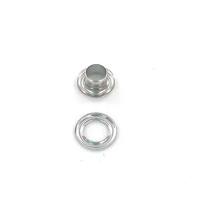 KAM Metal Grommets/Eyelets - 5 Mm / 3/16  - SILVER - W/ Washers - Leather • $7.95