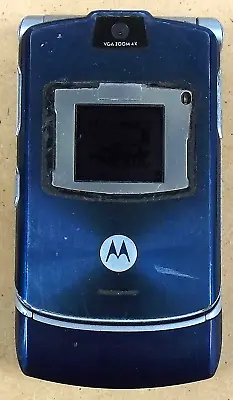 Motorola RAZR V3a - Blue And Silver ( Alltel ) Very Rare CDMA Flip Phone - READ • $29.74