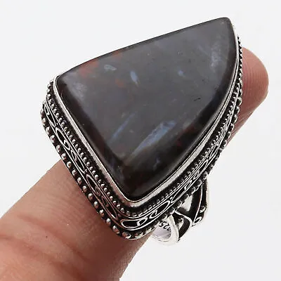 Turkish Agate Silver Plated Vintage Style Ring 9 Gemstone Jewelry W9857 • $3.99