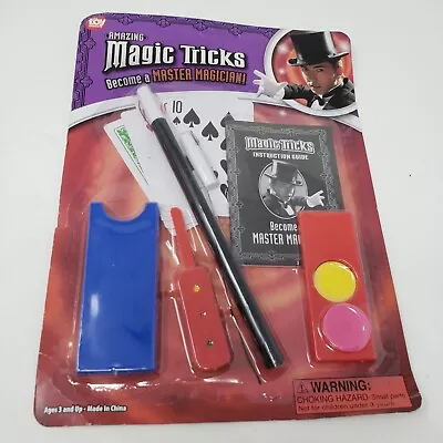 The Toy Network Amazing Magic Tricks Kit Wand Cards Master Magician Pretend • $5