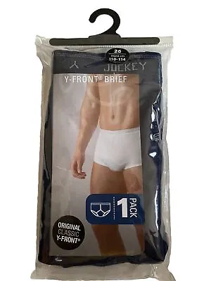 Mens Jockey Y Front Underwear Navy Briefs Trunk Underwear Size26 110-114 • $24.99