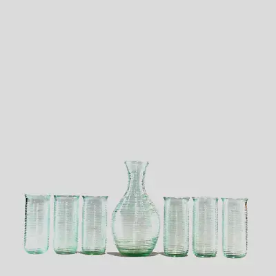 Six Italian Venetian Glasses And Carafe C. 1950s. • $375